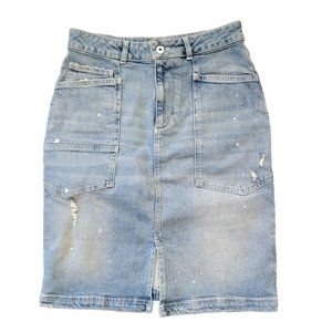Anthropologie Pilcro and The Letterpress Jean Skirt Knee Length